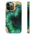 Green Geode in Watercolor - Impact Resistant Phone Case iPhone 12 Pro Max Matte